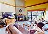 Living Area with Gas Fireplace, Flatscreen, Deck