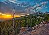 Sunset view from one of the many buttes in the area