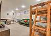 Downstairs twin bunk bed and Queen Hide-a-Bed