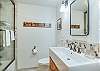 Upstairs adjoining bathroom Tub /shower combo