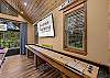 Game Room Shuffle Board with Flat Screen TV