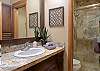 Bathroom near Queen bedroom and bunk room 