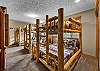 Bedroom #5 - 2 T/T bunk beds and one pyramid bunk T/Q 