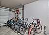 Bikes located in the garage