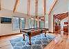 Game Room Area - Pool Table and TV