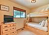 Bedroom #1 - Downstairs Pyramid Bunk (Twin/Double) with a Twin Trundle. 