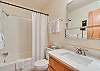 Downstairs bathroom Tub Shower combo