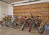 Garage with bikes that are available for use