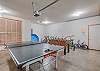 Garage area with Bikes, Foosball and Ping Pong Table