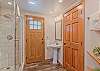 Remodeled Master bathroom Downstairs. Walk in shower