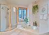 Large soaking tub and walk in shower Master Bath #1