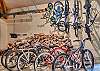 Garage with wood for your stay and bikes for your use. 
