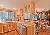 Kitchen and dining room area