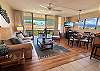 Relax in comfort with tropical touches and natural light.