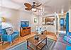 Bright and airy living space with stunning Hawaiian decor and a laid-back vibe.