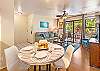 Gather around this stylish dining table perfect for savoring local Hawaiian flavors.