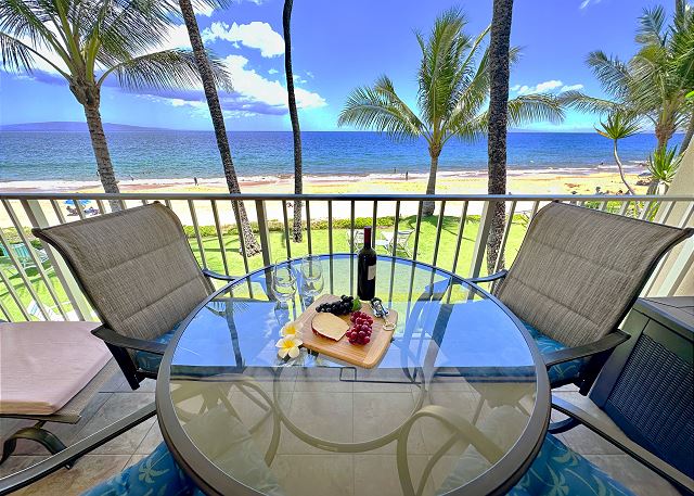 Ocean views will take your breath away from your oceanfront lanai