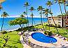 Enjoy your lanai balcony overlooking the sparkling pool and Pacific Ocean.