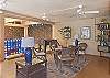 Enjoy games or a good book in this activity center