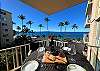 Imagine hearing the waves crash and enjoying dinner and wine on this secluded lanai.