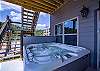 Private five person salt-water hot tub