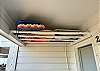 Overhead storage on the balcony