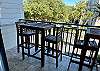 Lots of dining space on the balcony