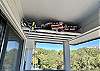 Overhead storage on balcony