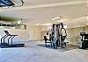 Want to work off a few calories? Home gym is located in the guest house garage area.

Don't miss the ping pong table in the guest house garage bay.