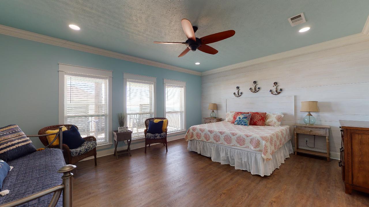 Master bedroom located upstairs