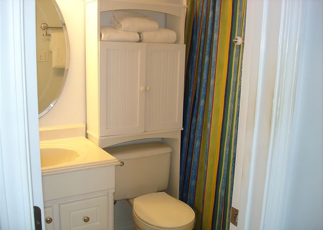 Adjoining master bathroom
