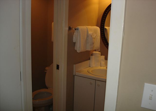 Sink area and half bath