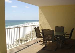 Large balcony at Summer House facing the beach-Descriptive