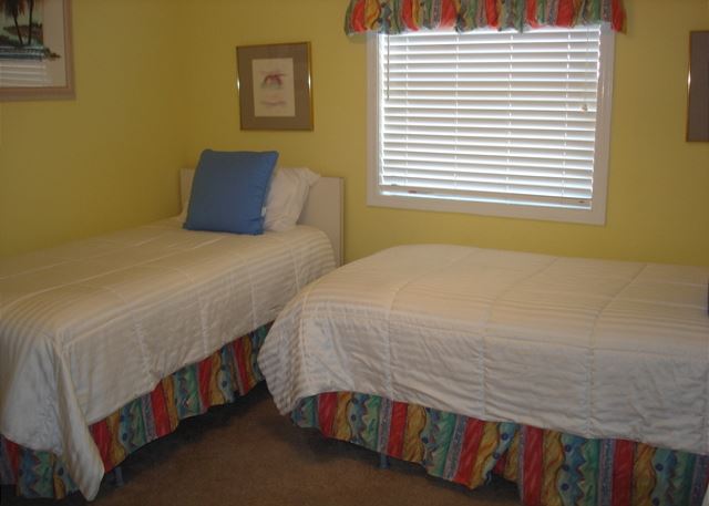 Twin beds in guest room