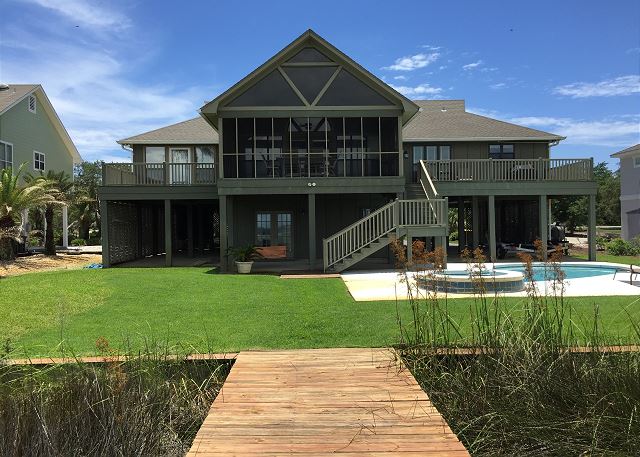 view of the back from the dock
