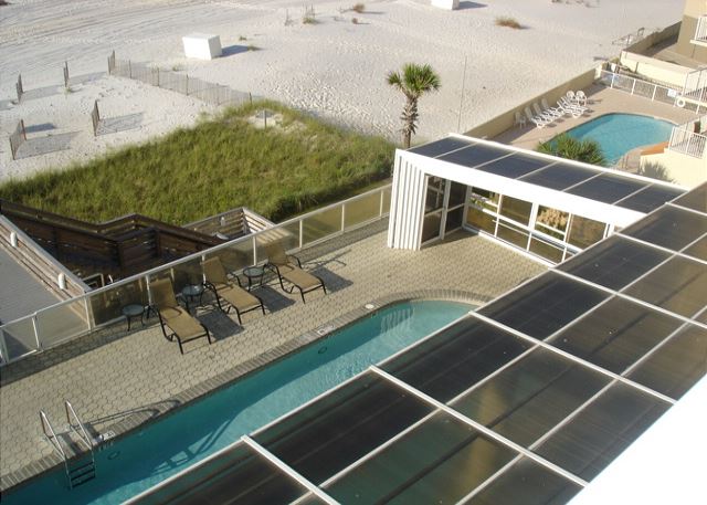 Outdoor pool area