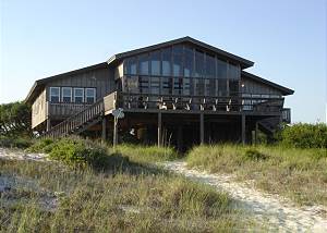 View of the house from the beach-Descriptive