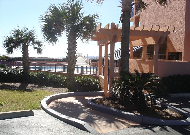 Entrance to pool area
