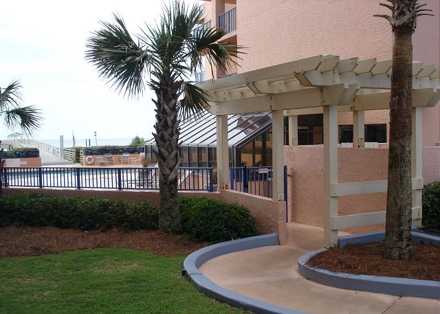 Walkway to the pool