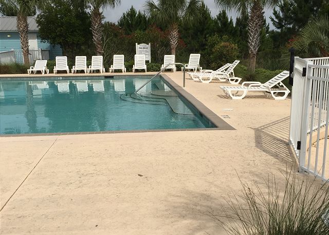 Outdoor pool by the tennis courts
