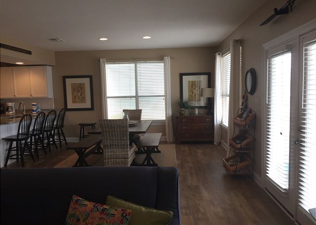 Looking into dining area