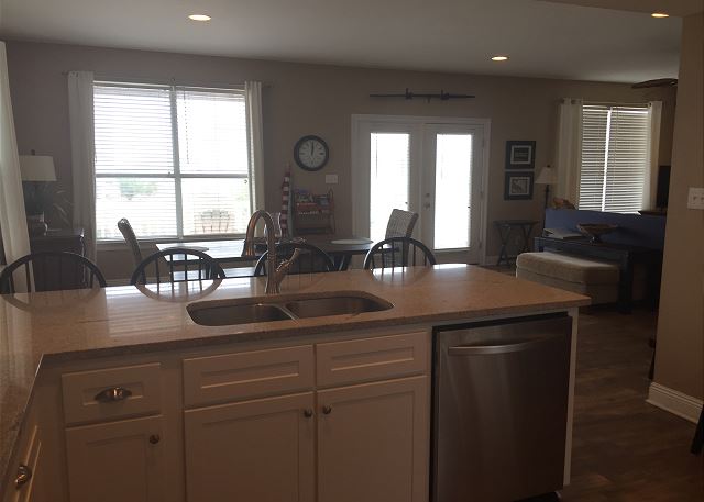 Looking out of the kitchen