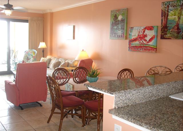 Looking into dining/living