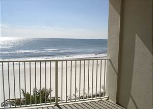 View from the 6th floor balcony of the beach-Descriptive