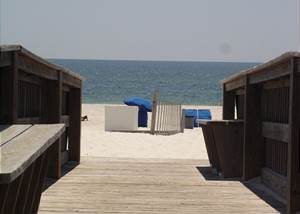 Boardwalk to the beach-Descriptive