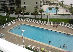 Pool view from the balcony-Descriptive