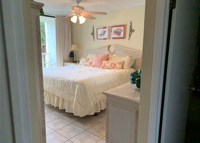 Looking into master bedroom