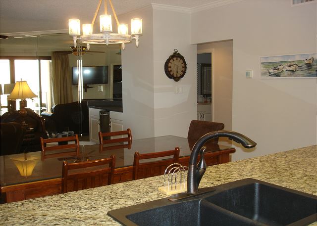 Kitchen looking at dining