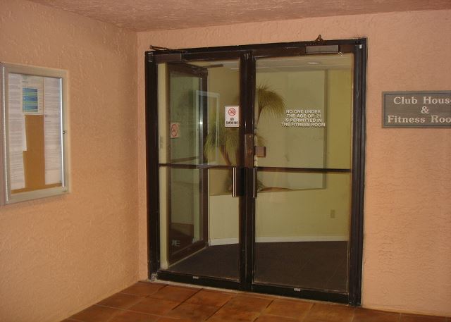 Room with exercise equipment