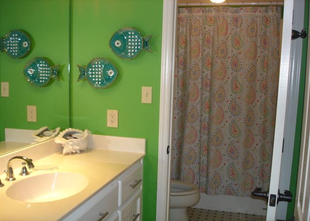 Adjoining guest/hall bathroom
